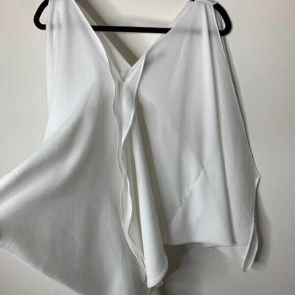 Sugarlips Blouse Top Tiered Flowy Top Off White Open Sleeve Y2k 2000s Size XS - Picture 7 of 16